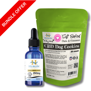 Huron Hemp 250mg Pet Tincture with 20 Count Soft Bake Chew