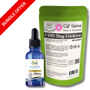 Huron Hemp 1250mg Pet Tincture with 60 Count Soft Bake Chew