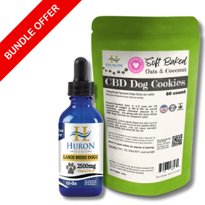 Huron Hemp 2500mg Pet Tincture with 60 Count Soft Bake Chew