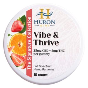 Huron Hemp™ Signature Collection - Vibe & Thrive - 5:1 Full Spectrum Gummies 10ct